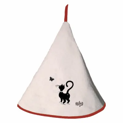 Tea towel - Round K-Towel Papillon Chats Dubout Ivoire Diameter 60 - MAISON VIVARAISE - SDE VIVARAISE WINKLER