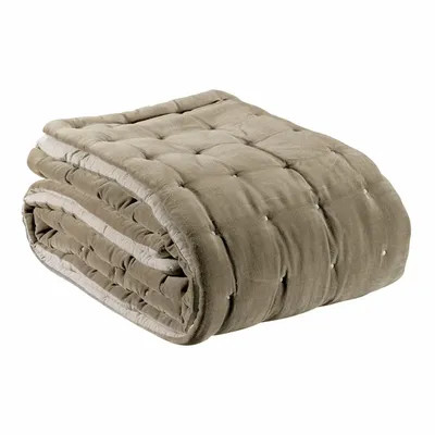 Linge de lit - Chemin de Lit Uni Elise Ficelle 90 X 240 - MAISON VIVARAISE - SDE VIVARAISE WINKLER