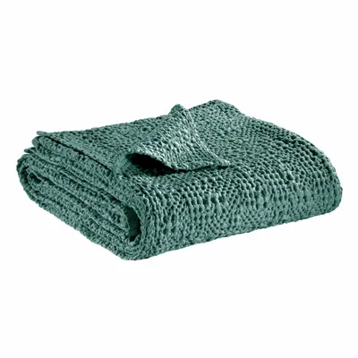 Linge de lit - Jeté Tana Vert de gris 240 x 260 - MAISON VIVARAISE - SDE VIVARAISE WINKLER