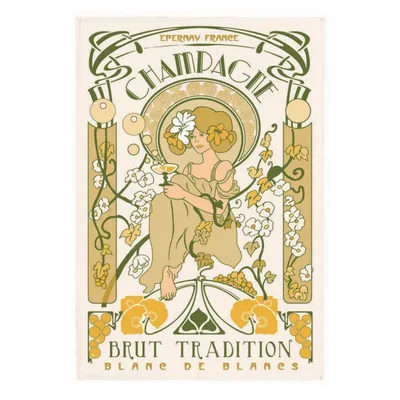 Dish towels - Kitchen Towel Chamagne Art Deco Ecru 48 X 72 - MAISON VIVARAISE - SDE VIVARAISE WINKLER