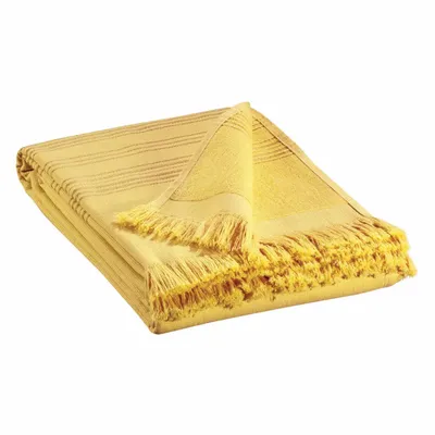 Linge de lit - Drap hammam Cancun Curry 90 x 180 - MAISON VIVARAISE - SDE VIVARAISE WINKLER