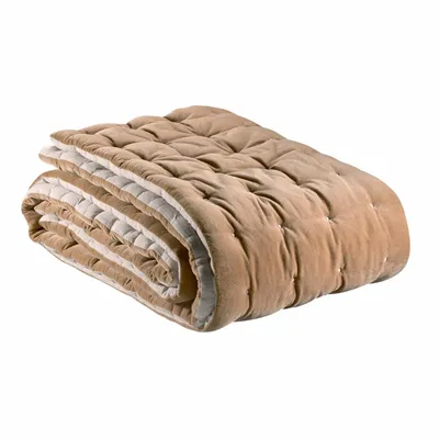 Bed linens - Elise plain bed runner Camel 90 X 240 - MAISON VIVARAISE - SDE VIVARAISE WINKLER