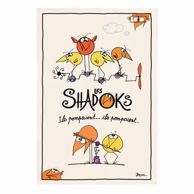 Torchons - Torchon Shadoks Ils pompaient Ecru 48 x 72 - MAISON VIVARAISE - SDE VIVARAISE WINKLER
