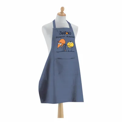 Tabliers de cuisine - Tablier de cuisine Shadoks Ils pompaient Jeans 90 x 72 - MAISON VIVARAISE - SDE VIVARAISE WINKLER