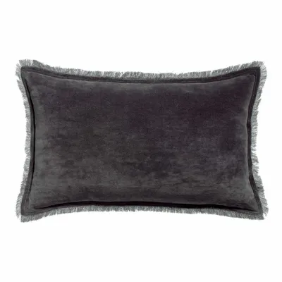 Coussins - Coussin uni Fara Ombre 30 x 50 - MAISON VIVARAISE - SDE VIVARAISE WINKLER