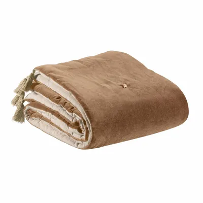 Throw blankets - Elise Pom-Pom Comforter Ficelle 80 X 180 - MAISON VIVARAISE - SDE VIVARAISE WINKLER