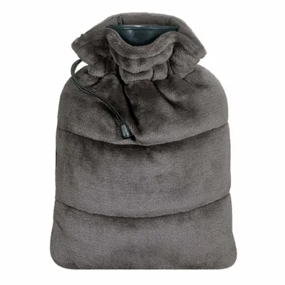Bed linens - Tender Hot Water Bottle Asphalte 23 X 33 - MAISON VIVARAISE - SDE VIVARAISE WINKLER