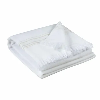 Bed linens - Hammam Towel Cancun Neige 90 X 180 - MAISON VIVARAISE - SDE VIVARAISE WINKLER