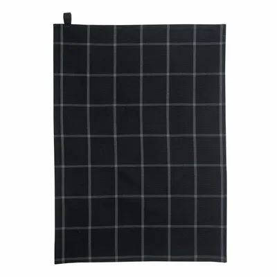 Dish towels - Recycled Tea Towel Doha Noir 50 X 70 - MAISON VIVARAISE - SDE VIVARAISE WINKLER