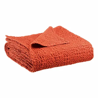 Throw blankets - Tana Throw Blanket Rooibos 140 X 200 - MAISON VIVARAISE - SDE VIVARAISE WINKLER
