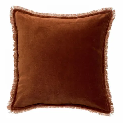 Coussins - Coussin uni Fara Caramel 45 x 45 - MAISON VIVARAISE - SDE VIVARAISE WINKLER