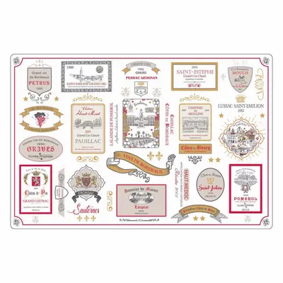 Sets de table - Set de table multi-étiquettes Bordeaux Multico 30 x 45 - MAISON VIVARAISE - SDE VIVARAISE WINKLER