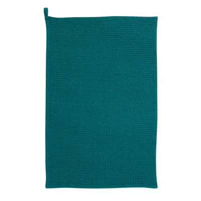 Torchons - Torchon nid d'abeilles uni Mumba Paon 50 x 70 - MAISON VIVARAISE - SDE VIVARAISE WINKLER