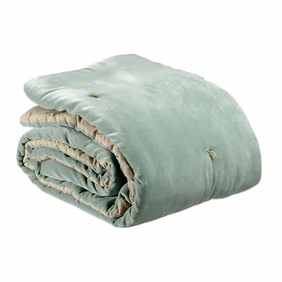 Throw blankets - Elise Knotted Dots Throw Blanket Opaline 140 X 200 - MAISON VIVARAISE - SDE VIVARAISE WINKLER