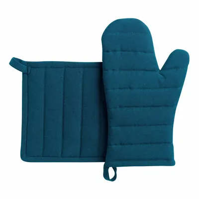 Maniques - Lot gant de cuisine/manique recyclé Jona Paon 15 x 30 - MAISON VIVARAISE - SDE VIVARAISE WINKLER
