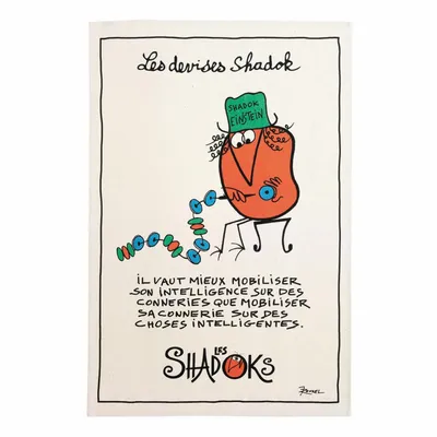 Dish towels - K-Towel Shadoks Einstein Ecru 48 X 72 - MAISON VIVARAISE - SDE VIVARAISE WINKLER