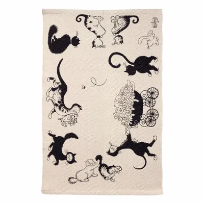 Tapis - Tapis Dubout Multi Chats Ecru 60 x 90 - MAISON VIVARAISE - SDE VIVARAISE WINKLER