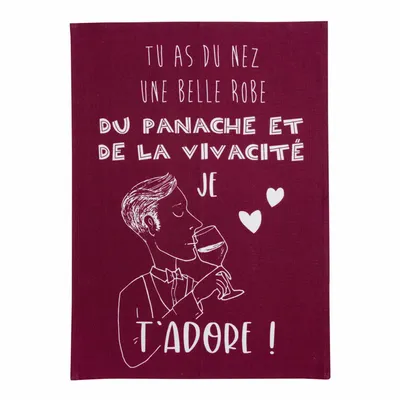 Dish towels - Kitchen Towel Panache Bordeaux 70 X 50 - MAISON VIVARAISE - SDE VIVARAISE WINKLER