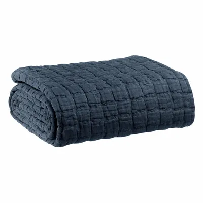 Plaids - Plaid Swami Marine 130 x 200 - MAISON VIVARAISE - SDE VIVARAISE WINKLER
