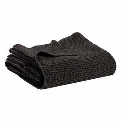 Linge de lit - Jeté recyclé Maia Carbone 240 x 260 - MAISON VIVARAISE - SDE VIVARAISE WINKLER