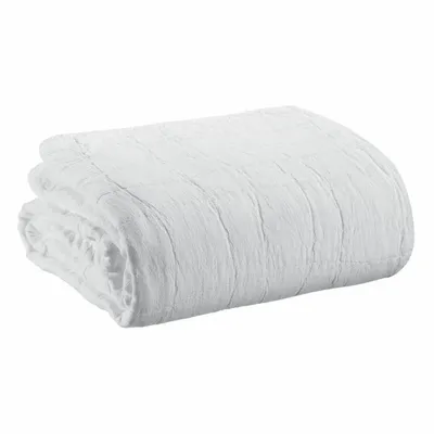 Bed linens - Recycled Bed Throw Titou Blanc 180 X 260 - MAISON VIVARAISE - SDE VIVARAISE WINKLER