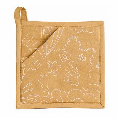 Potholders - 2-in-1 Organic Pot Holder Freedom Bambou 20 X 20 - MAISON VIVARAISE - SDE VIVARAISE WINKLER