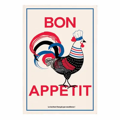 Torchons - Torchon Bon appétit Ecru 48 x 72 - MAISON VIVARAISE - SDE VIVARAISE WINKLER