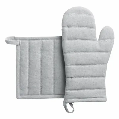 Maniques - Lot Gant de cuisine et Manique recyclé Jona Perle 15 x 30 - MAISON VIVARAISE - SDE VIVARAISE WINKLER