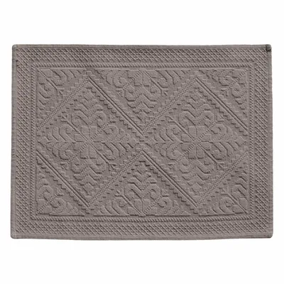 Autres linges de bain - Tapis de bain uni Enzo Chamois 54 x 64 - MAISON VIVARAISE - SDE VIVARAISE WINKLER