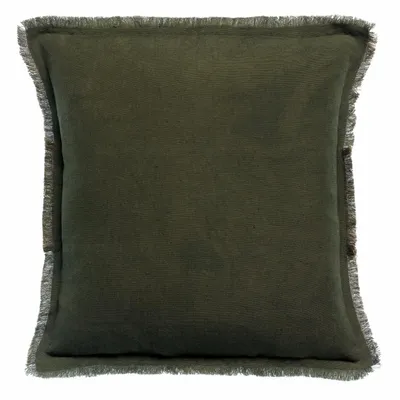 Cushions - Plain Cushion Laly Olive 45 X 45 - MAISON VIVARAISE - SDE VIVARAISE WINKLER