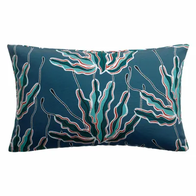 Coussins - Coussin imprimé Alga outdoor Indigo 40 x 65 - MAISON VIVARAISE - SDE VIVARAISE WINKLER