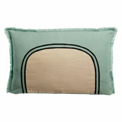 Cushions - Laly Bicolore Two-Tone Cushion Opaline 40 X 65 - MAISON VIVARAISE - SDE VIVARAISE WINKLER