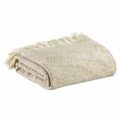 Throw blankets - Jane Heathered Throw Blanket Cacao 130 X 160 - MAISON VIVARAISE - SDE VIVARAISE WINKLER