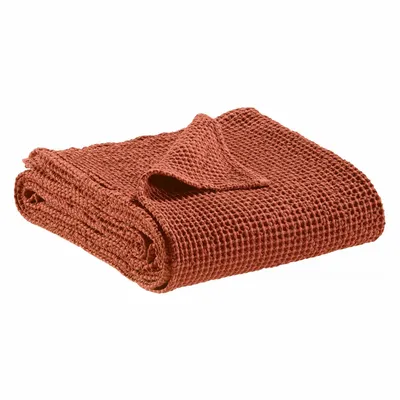 Throw blankets - Maia recycled plaid Sienne 140 X 200 - MAISON VIVARAISE - SDE VIVARAISE WINKLER