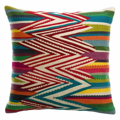 Coussins - Coussin brodé Zuma Multico 45 x 45 - MAISON VIVARAISE - SDE VIVARAISE WINKLER