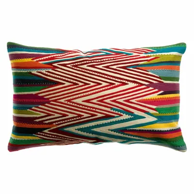 Cushions - Embroidered Cushion Zuma Multico 40 X 65 - MAISON VIVARAISE - SDE VIVARAISE WINKLER