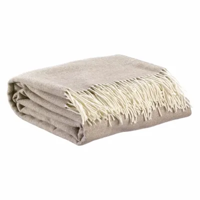 Throw blankets - Carina Throw Blanket Naturel 130 X 190 - MAISON VIVARAISE - SDE VIVARAISE WINKLER