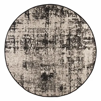 Tapis - Tapis Catania 2 outdoor Noir Diamètre 160 cm - MAISON VIVARAISE - SDE VIVARAISE WINKLER