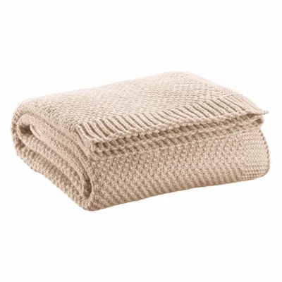 Throw blankets - Recycled Knit Throw Danilo Lin 130 X 160 - MAISON VIVARAISE - SDE VIVARAISE WINKLER