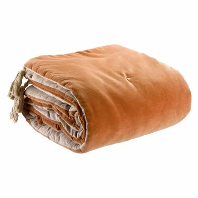 Throw blankets - Elise Pom-Pom Duvet Rouille 80 X 180 - MAISON VIVARAISE - SDE VIVARAISE WINKLER