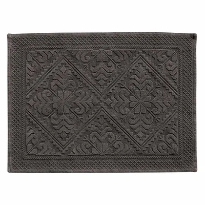 Autres linges de bain - Tapis de bain Enzo Ébène 54 x 64 - MAISON VIVARAISE - SDE VIVARAISE WINKLER