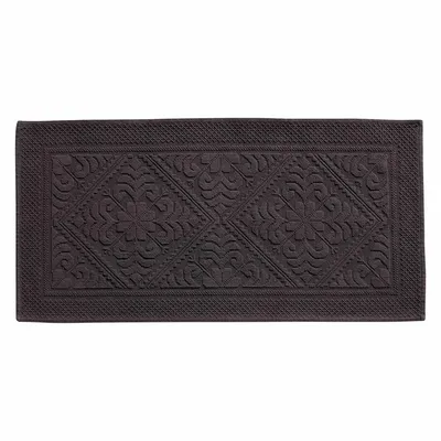 Autres linges de bain - Tapis de bain Enzo Ébène 54 x 110 - MAISON VIVARAISE - SDE VIVARAISE WINKLER