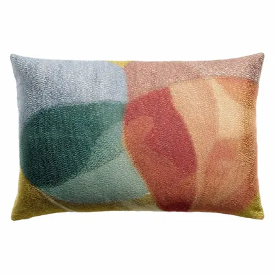 Cushions - Embroidered Cushion Nevio Multico 40 X 65 - MAISON VIVARAISE - SDE VIVARAISE WINKLER