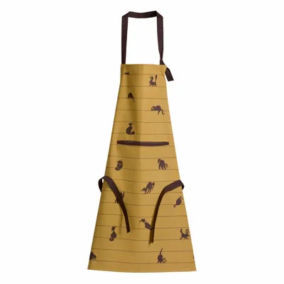 Tabliers de cuisine - Tablier de cuisine Dubout Partition de chats Cannelle 72 x 85 - MAISON VIVARAISE - SDE VIVARAISE WINKLER