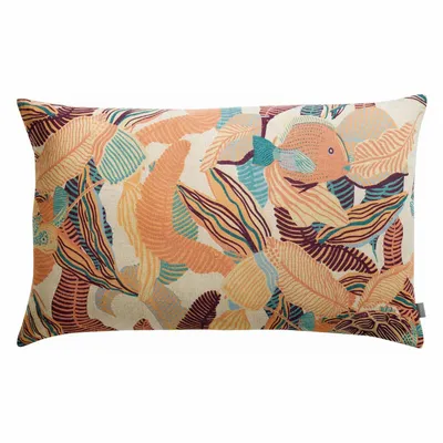 Cushions - Dori Printed Cushion Papaye 40 X 65 - MAISON VIVARAISE - SDE VIVARAISE WINKLER
