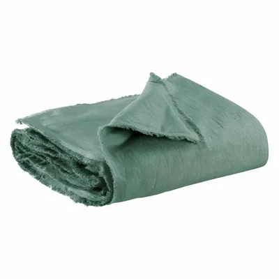 Throw blankets - Plain Laly Comforter Prusse 85 X 200 - MAISON VIVARAISE - SDE VIVARAISE WINKLER