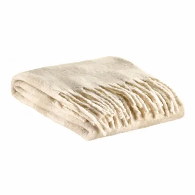 Throw blankets - Recycled Checkered Throw Isabel Nuage 130 X 160 - MAISON VIVARAISE - SDE VIVARAISE WINKLER