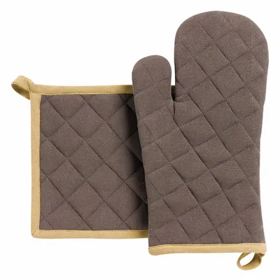 Maniques - Lot gant de cuisine/manique recyclé Grace Café 15 x 32 - MAISON VIVARAISE - SDE VIVARAISE WINKLER