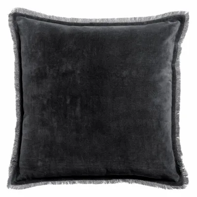 Coussins - Coussin uni Fara Caviar 45 x 45 - MAISON VIVARAISE - SDE VIVARAISE WINKLER