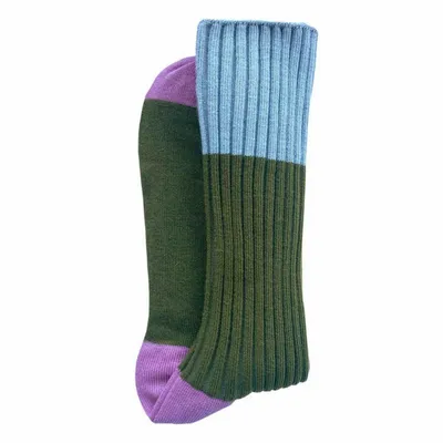 Socks - Yvette Socks Olive 42/45 - LA CERISE SUR LE GATEAU